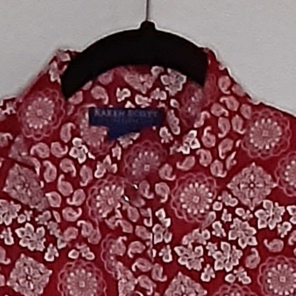 KAREN SCOTT 3/4 SLEEVE TOP/ PM - Picture 2 of 9